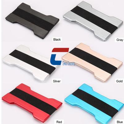 China RFID blocking protects high quality fashionable hot sale card holder slim wallet, cheap business card holder, aluminum rfid blocker credit card holder for sale