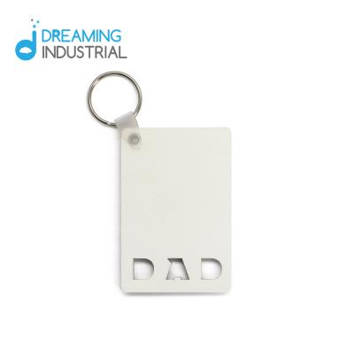 China Durable Sublimation Blank MDF DAD Keyring Customized Key Chain For Father's Day for sale