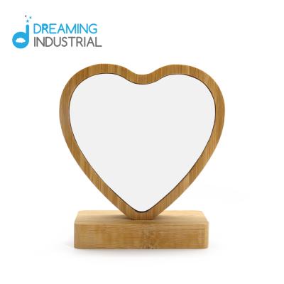 China Wood Sublimation Photo Frame Heart Shape Wooden Photo Frame for sale