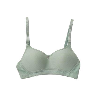 China Breathable Student Girl One-Piece Ice Silk No Small Steel Ring Chest Gathered Adjustable Comfortable And Simple Bra for sale