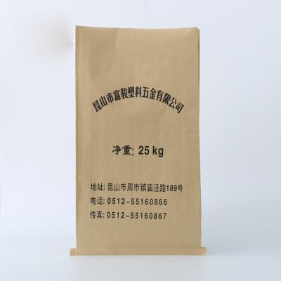 China Kraft Paper PP Woven Bag Recyclable Laminated Packing Charcoal For Barbecue 20 Bag 50lb for sale