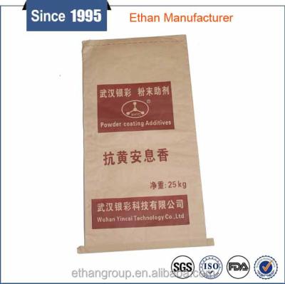 China 2021 Recyclable laminated pp woven kraft paper lamination polypropylene bag/25kg brwon brwon kraft bag for packing food,cement,seed for sale