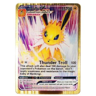 China Pokemond Vmax Gx PVC 3d Pokemond Card Plays Card Game Toys For Kids VMAX - 008/203 - - Sword And Shield - S Ultra Rare Evolution for sale