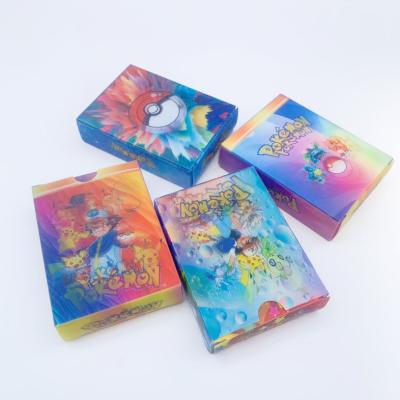 China Hot Morden 3D 55pcs Pokemoned Sorting Box Monster Anime Character Series Push-Monday Playing Cards For Kid Gift for sale