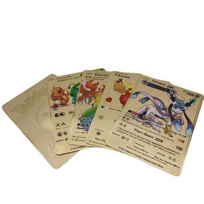 China Gift Certificates/Games/Deals/Collections/Souvenirs in Gold Metal Charizard Vamx Hp500 Stock Push Monday Cards New Trading Card Collector Game for sale