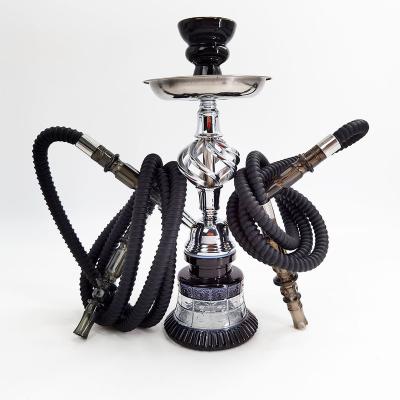 China Durable Hot Dual Hose Hookah Shisha Pipes For Smoking Full Stainless Steel Tobacco Bowl Tongs Hookah Traditional Home Set for sale