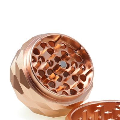 China New Diameter 63MM Portable Handheld Cigarette Grinder Foreign Trade Tobacco Diamond Shaped Grinder for sale