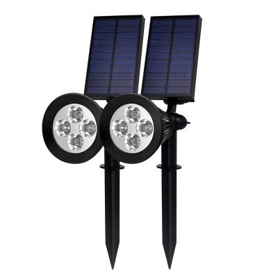 China 7 LED Landscape Battery Garden ABS IP65 Light Sensing Warm Outdoor Solar Waterproof LED Spotlight IP65 Solar Wall Light for sale