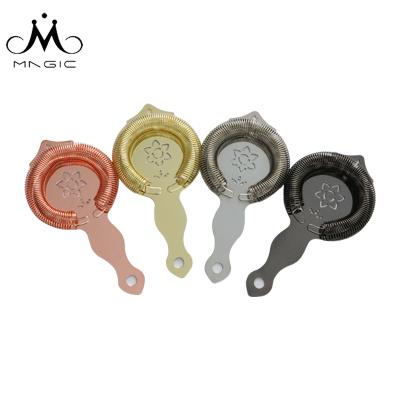 China Amazon Success Viable 304 Cocktail Strainer Bar Tools Stainless Steel Bar Accessories Cocktail Strainers for sale