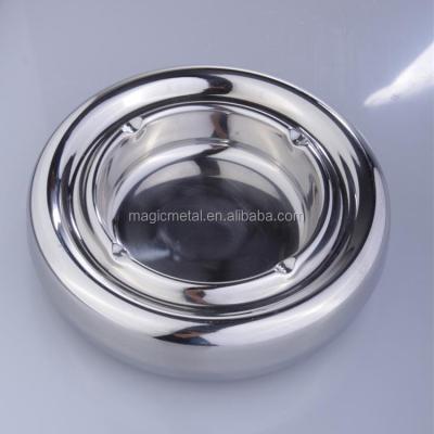 China Hot Selling Stainless Steel Mirror Ashtray With Custom Logo for sale