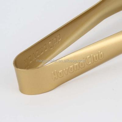 China Viable Hot Gold Stainless Steel Cocktail Ice Tongs Easy To Use Bar Tools for sale