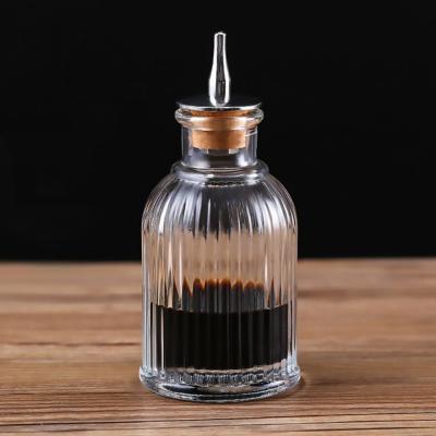 China Sustainable Bitters Bottle Glass With Metal Top 90ml for sale