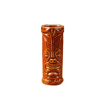 China Good Design Sustainable Ceramic Mug TIKI Cocktail Mug 360ml for sale