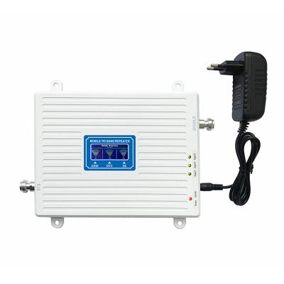 China Indoor Wholesale Cheap Mobile Network Repeater Mini Gsm Signal 2g 3g 4g Amplifier 900 1800 2100 MHz Triband Mobile Repeater for sale