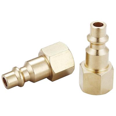 China Air Tools 1/4 Inch NPT Female Air Coupler Plug Quick Connect Brass Air Compressor Hose Fittings for sale