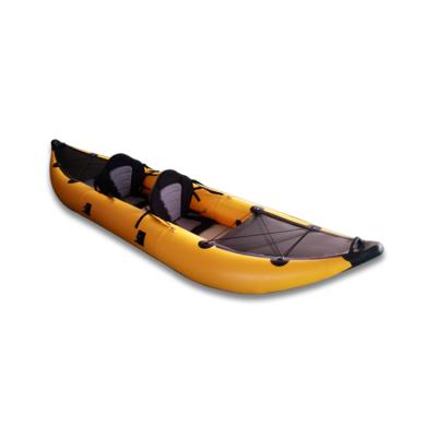 China high quality 0.9mm PVC hand work 2 person pedal fishing kayak for sale