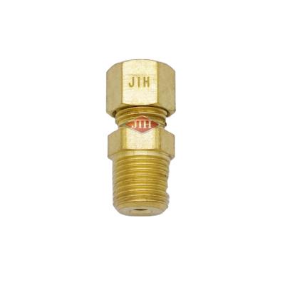 China SAE DOT Air Brake Brass Fittings Male Connector for Nylon Tube OD 1/8