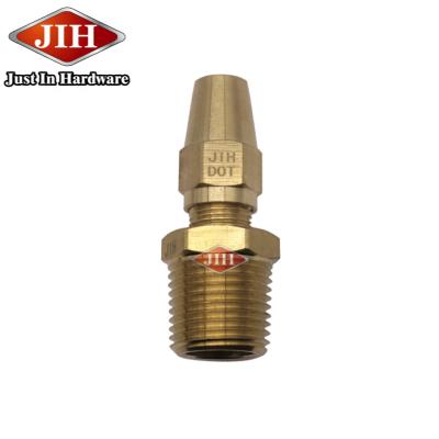 China Hose Lines Plug SAE DOT Air Brake Brass Fittings Male Connector for Copper Tube OD 1/8