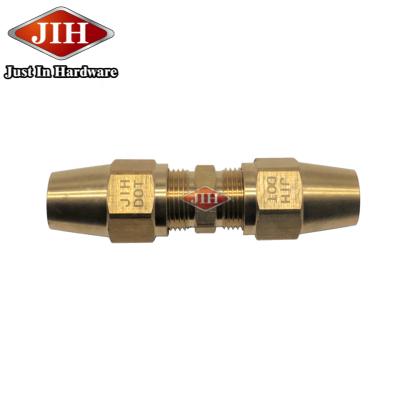 China Hose Lines Connect Equal Straight Union SAE DOT Air Brake Brass Fittings for Copper Tube OD 1/8