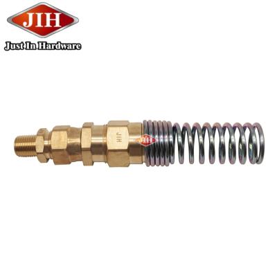 China Male Swivel Connector With Spring , SAE DOT Air Brake Brass Fittings For Rubber Hose ID 3/8