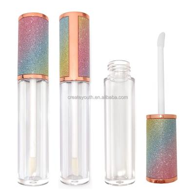 China 10ml Round Empty Cosmetic Diamond Lip Gloss Tubes Containers For Cosmetic Packaging Box for sale