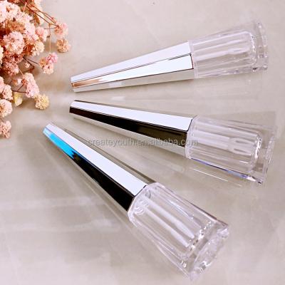 China Cosmetic Empty Triangular Cone Shape Clear Plastic Raw Mascara / Lip Tube for sale