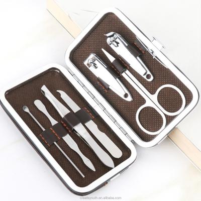 China Lady Foot Beauty Makeup Tool 7pcs Stainless Steel Manicure Set for sale