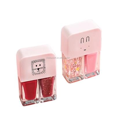 China Lady's Hand Beauty Makeup Twin Nail Polish Set Vegan Enamel Waterproof Private Label Odorless Healthy Non-Toxic for sale