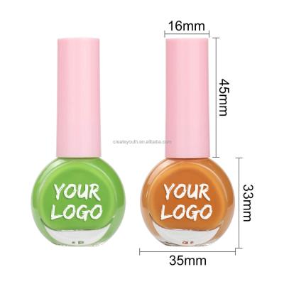 China Lady's Hand Beauty Makeup Nail Polish Private Label Water Base Water Permeable Nail Polish for sale