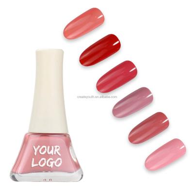 China Lady's Hand Beauty Makeup Private Label Quick Dry Skin Off Nail Polish Moisture Gel Polish Halal Nail Polish for sale