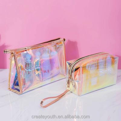 China Fashion Holographic Makeup Bag And Cases Make Up Bags With Personal Logo for sale