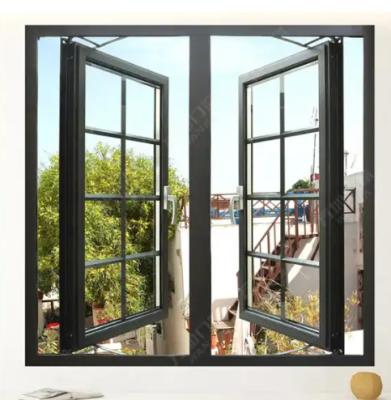 China Magnetic Screen Aluminum Thermal Break Double Glass Windows Casement Window for sale