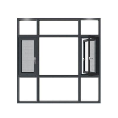 China Magnetic Screen Factory Direct China Customized Color Energy Efficient Glass Eco-Friendly Aluminum Casement Window for sale