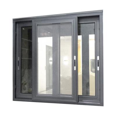 China Thermal Insulation Heat Insulation Thermal break prefab tilted triple glazed aluminum tilt and turn windows for sale