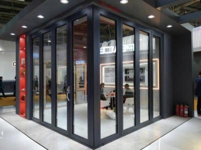 China Thermal Insulation APRO customized waterproof exterior aluminum accordion doors glass bifold doors patio bi folding door for sale