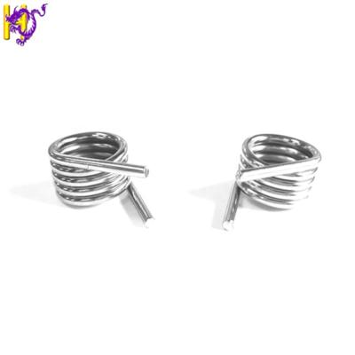 China Coil Customize Light Duty Music Nickel Plated Wire Flat Spiral Lock Torsion Spring For Door Handle for sale