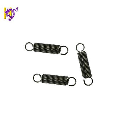 China Coil Black Galvanized Small Double Hook Tension Spring Coil Extension Spring for sale