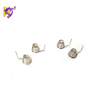 China Small Tapered Electronic High Quality Nickel Plated Coil Battery Contact Spring With Positive Negative Terminal for sale