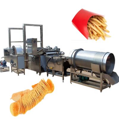 China Industrial Fried Frozen French Fries Deoiling Making Machine Potato Chips Production Line Price for sale