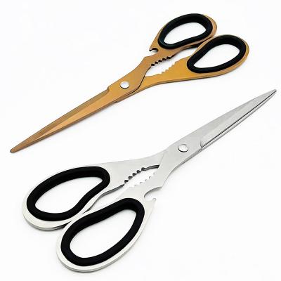 China TPR newly designed multifunctional stainless steel kitchen scissors for kitchen use for sale