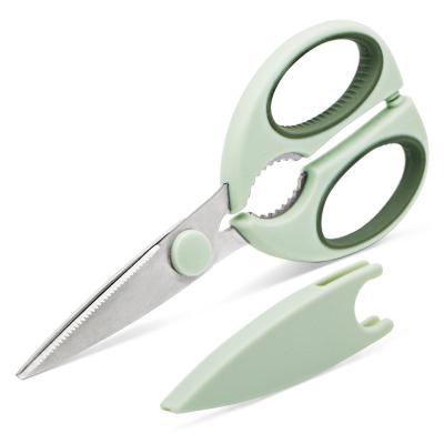 China TPR newly designed multifunctional stainless steel kitchen scissors chicken scissors for kitchen use for sale