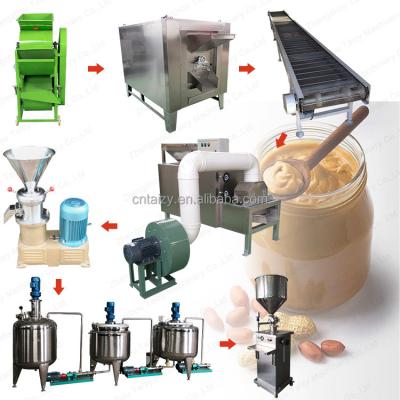 China Food Industry Equipment South Africa Small Scale Almond Roaster Production Line Cashew Nut Butter Making Machine Making Peanut Butter Factory for sale