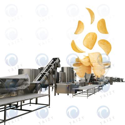 China High Efficiency Potato Chips Line Commercial Used Stainless Steel 304 Small Scale Frozen French Fries Making Machine Potato Chips Production Line for sale