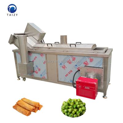 China Industrial Frying Snacks Snacks Belt Conveyor Tater Finger Fryer French Fries Banana Chips Frying Machine for sale