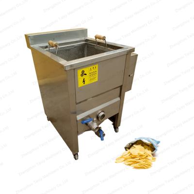 China food & Beverage Plant 50kg/h French Fries Frying Machine Single Frame Electric Heating Small Capacity Chicken Nuggets Frying Machine for sale