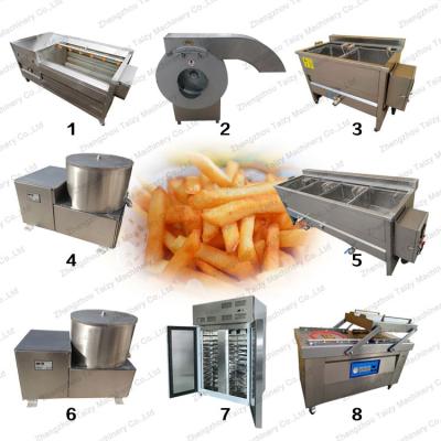 China Semi Automatic Frozen French Fries 100kg/h Vegetable Production Line Of Processing Plant for sale