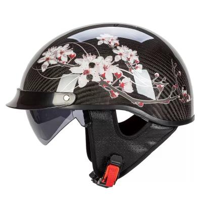 China Road Motocycle Helmet RHR Carbon Fiber Motorcycle Helmet/H-arley Helmet Integrated Lens 3K 12K for sale