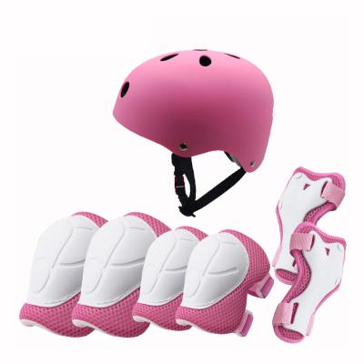 China 7PCS/Set Recess Skateboard Roller Safety Recycling Protector Outdoor Bicycle Wrist Helmet Guard Knee Skate Pads for sale