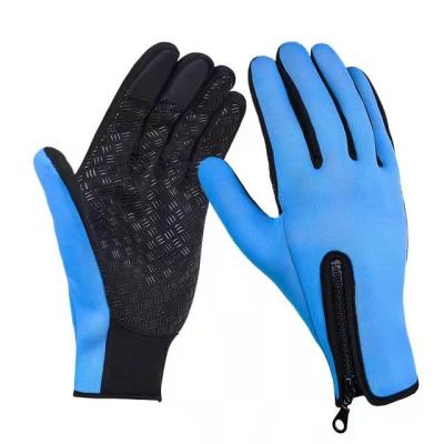 China Outdoor Climbing Climbing Gloves Anti-Slip Waterproof Tactical Gloves Men Velvet Warmer Riding Full Finger for sale