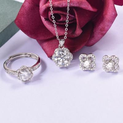 China 2021 Fashion Romantic Hot Sale Wedding Jewelry Ring Sets Sterling Silver 925 Large Jewelry Sets for sale